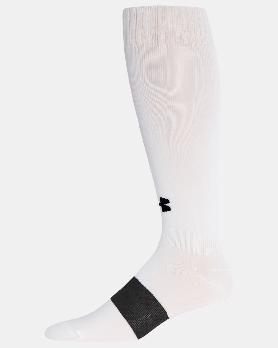 Kids' UA Soccer Over-The-Calf Socks, White, pdpMainDesktop image number 1
